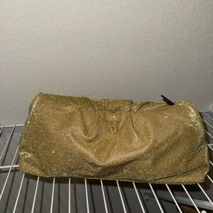 Victoria's Secret Shimmering Gold Cosmetic Bag